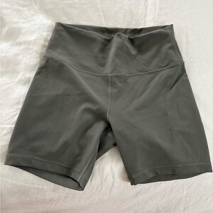 Lululemon Sage Green Wunder Train Shorts 6”